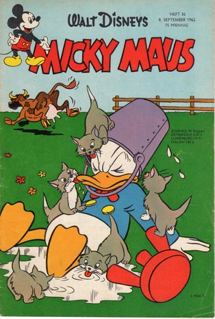 AP1622 Micky Maus 1962 Heft Nr.36 Zustand 1-  mit Sammelmarke