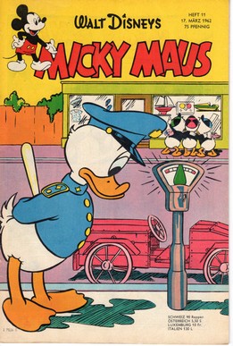 AP1611 Micky Maus 1962 Heft Nr.11 Zustand 1-  mit Sammelmarke