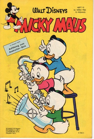 AP1612 Micky Maus 1962 Heft Nr.12 Zustand 1-  mit Sammelmarke