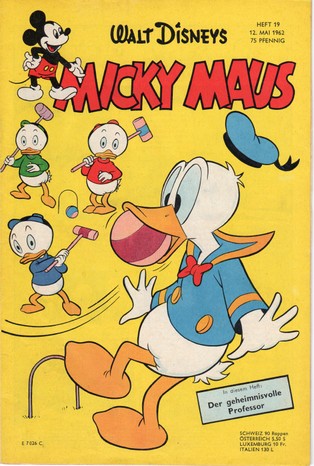 AP1613 Micky Maus 1962 Heft Nr.19 Zustand 1-  mit Sammelmarke