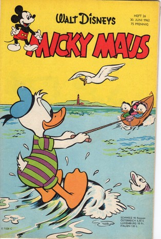 AP1617 Micky Maus 1962 Heft Nr.26 Zustand 1-  mit Sammelmarke