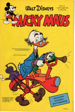 AP1621 Micky Maus 1962 Heft Nr.35 Zustand 1-  mit Sammelmarke