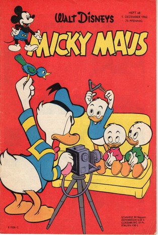 AP1627 Micky Maus 1962 Heft Nr.48 Zustand 1-  mit Sammelmarke