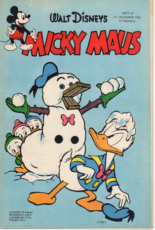 AP1628 Micky Maus 1962 Heft Nr.50 Zustand 1-  mit Sammelmarke