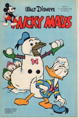 AP1628 Micky Maus 1962 Heft Nr.50 Zustand 1-  mit Sammelmarke