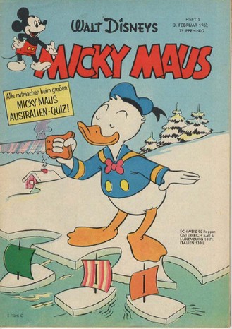AP1610 Micky Maus 1962 Heft Nr.5  Zustand 1-  mit Sammelmarke