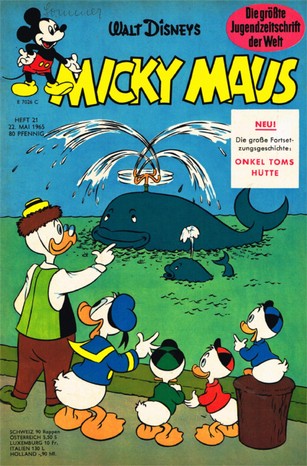 AP1519 Micky Maus 1965 Heft Nr.21  Zustand 1-2  ohne Sammelmarke