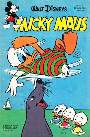 AP1512 Micky Maus 1962 Heft Nr.25   Zustand 2  ohne Sammelmarke