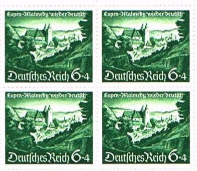 Artikelnr. AP525  Michelnr.758 Deutsches Reich 25.Julil 1940 Wiedereingliederung der gebiete Eupen, Malmedy und Moresnet