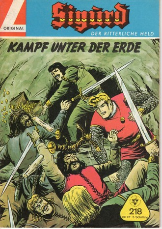 AP1686 Sigurd der ritterliche Held Nr.218  1966 Zustand 1-  Mit SAMMELMARKE